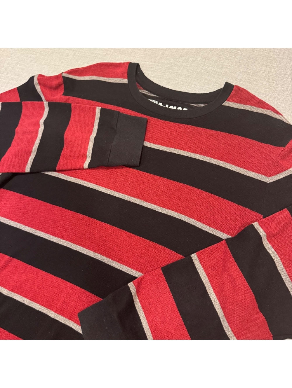 Tony Hawk XL Red and Black Striped Long Sleeve Shirt